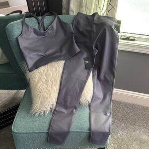 Abercrombie & Fitch Slate Blue Top & Leggings Versatile Comfort